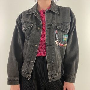 Vintage Bugle Boy Black Denim Jacket